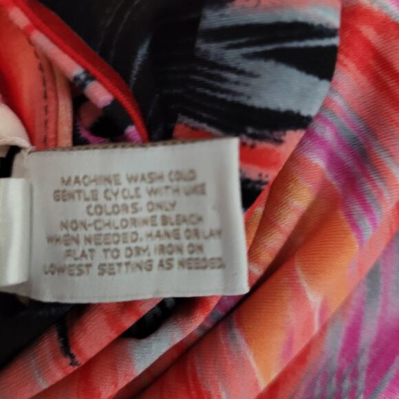 Chico's Size 1 US M Baroque Print Graphic Aztec 3/4 sleeve Shift Dress Pattern - Picture 8 of 8